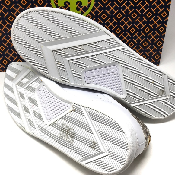 TORY BURCH Howell Court Sneakers Titanium White Warm Roccia - Picture 9 of 13